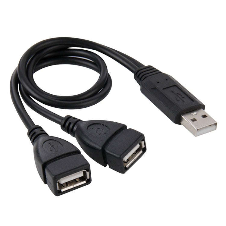 USB 2.0 Male to 2 Dual USB Female Jack Adapter Cable for Computer / Laptop, Length: About 30cm, U...