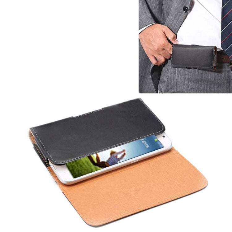 Crazy Horse Texture Vertical Flip Leather Case / Waist Bag with Back Splint for Galaxy S4 / i9500