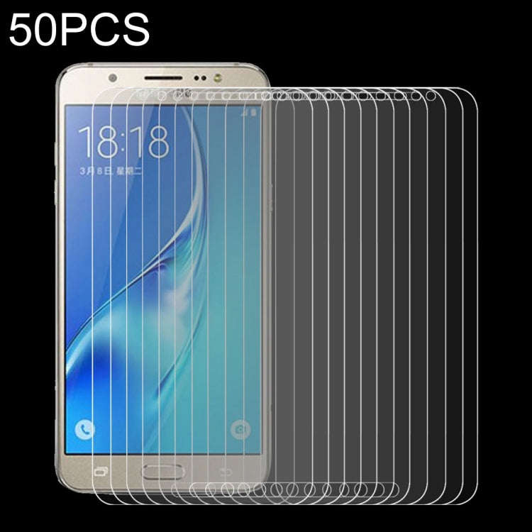 50 PCS HAWEEL 0.26mm 9H+ Surface Hardness 2.5D Explosion-proof Tempered Glass Film for Galaxy J7 ...