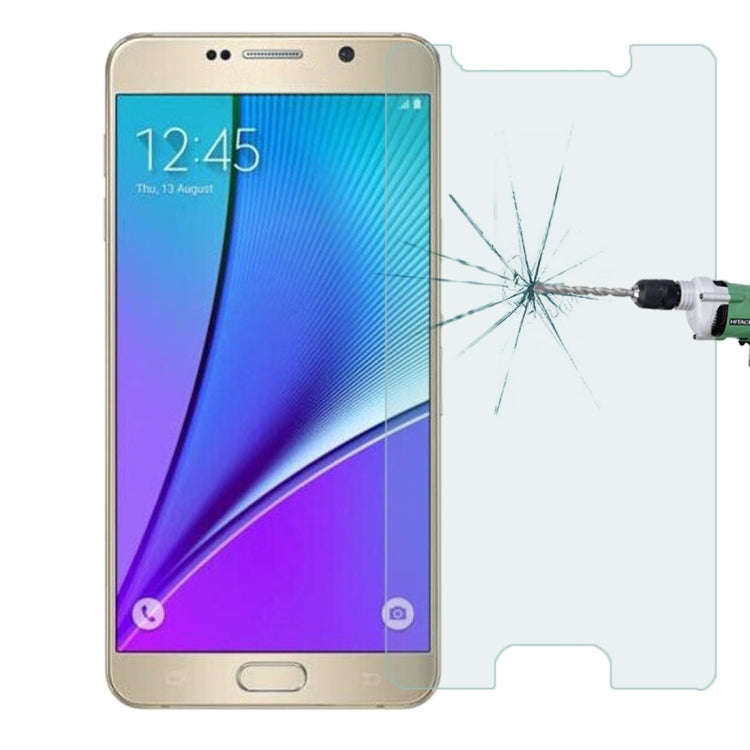 10PCS 0.26mm 9H+ Surface Hardness 2.5D Explosion-proof Tempered Glass Film for Galaxy Note 5 / N9...