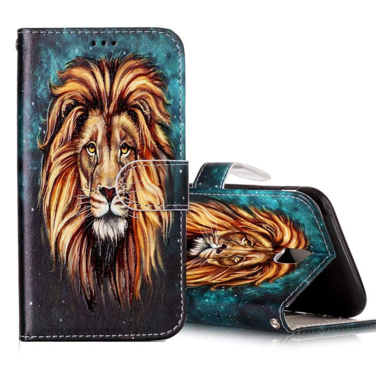 For Galaxy J3 (2017) (EU Version) Gloss Oil Embossed Horizontal Flip Leather Case with Holder & C...