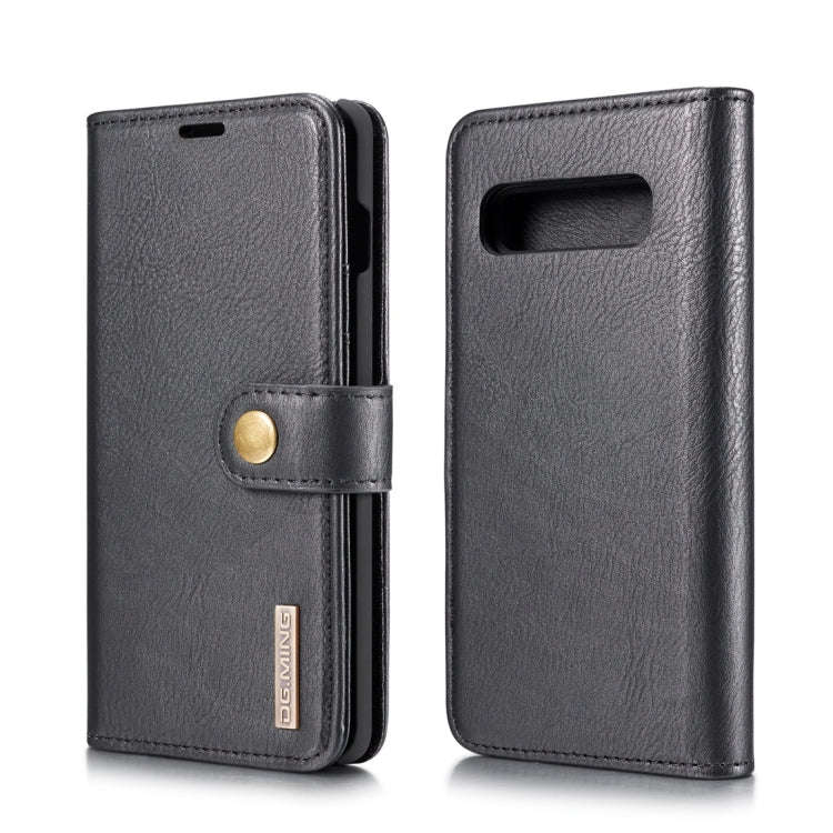 DG.MING Crazy Horse Texture Flip Detachable Magnetic Leather Case for Samsung Galaxy S10 Plus, wi...