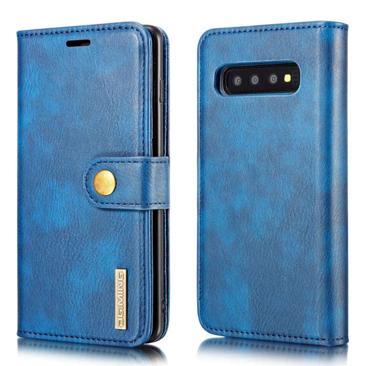 DG.MING Crazy Horse Texture Flip Detachable Magnetic Leather Case for Samsung Galaxy S10 Plus, wi...