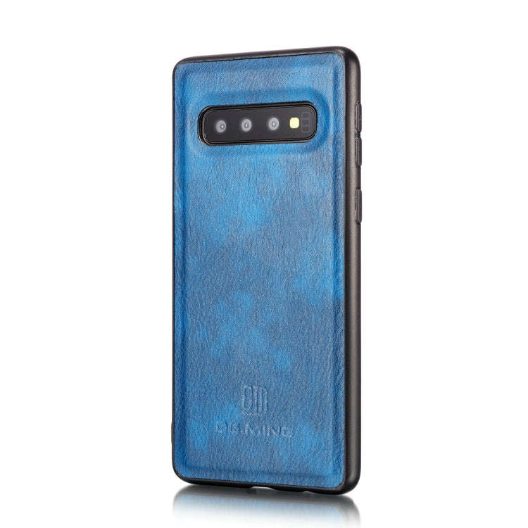 DG.MING Crazy Horse Texture Flip Detachable Magnetic Leather Case for Samsung Galaxy S10 Plus, wi...
