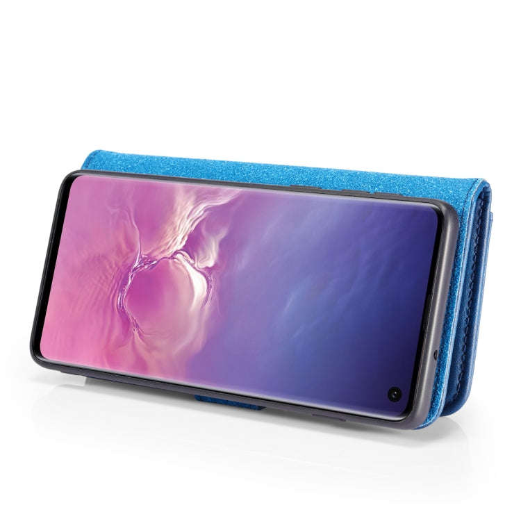 DG.MING Crazy Horse Texture Flip Detachable Magnetic Leather Case for Samsung Galaxy S10 Plus, wi...