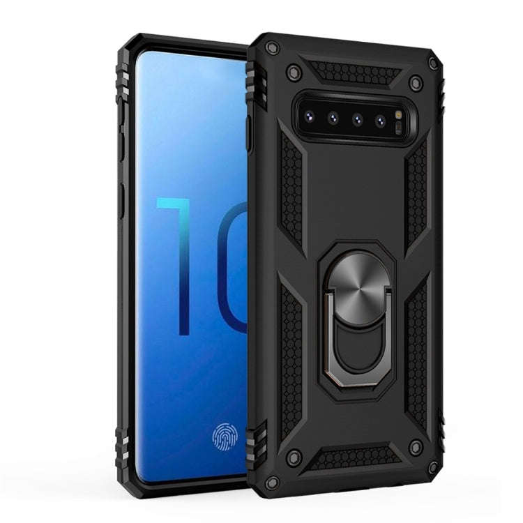 Sergeant Armor Shockproof TPU + PC Protective Case for Galaxy S10, with 360 Degree Rotation Holde...