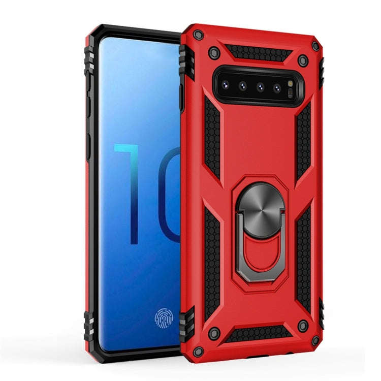 Sergeant Armor Shockproof TPU + PC Protective Case for Galaxy S10, with 360 Degree Rotation Holde...