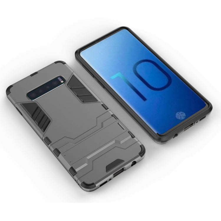 Shockproof PC + TPU Case for Galaxy S10, with Holder, For Samsung Galaxy S10