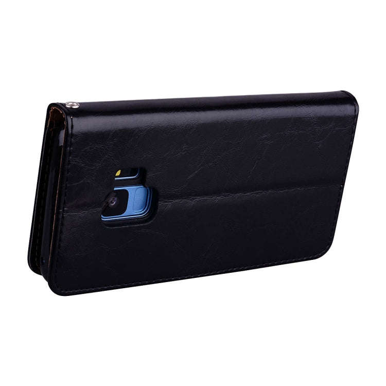 For Galaxy S9 Oil Wax Texture Horizontal Flip Leather Case with Holder & Card Slots & Wallet, For...