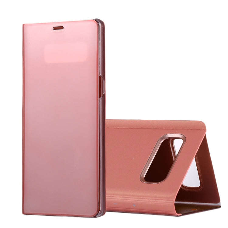 For Galaxy Note 8 Electroplating Mirror Horizontal Flip Leather Case with Sleep / Wake-up & Holde...