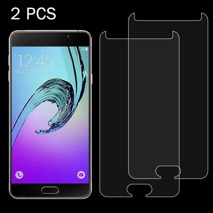 2 PCS For Galaxy A3 (2017) / A320 0.26mm 9H Surface Hardness 2.5D Explosion-proof Tempered Glass ...