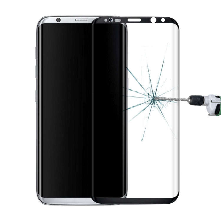 For Galaxy S8 / G9500 0.3mm 9H Surface Hardness 3D Curved Surface Silk-screen Full Screen Tempere...