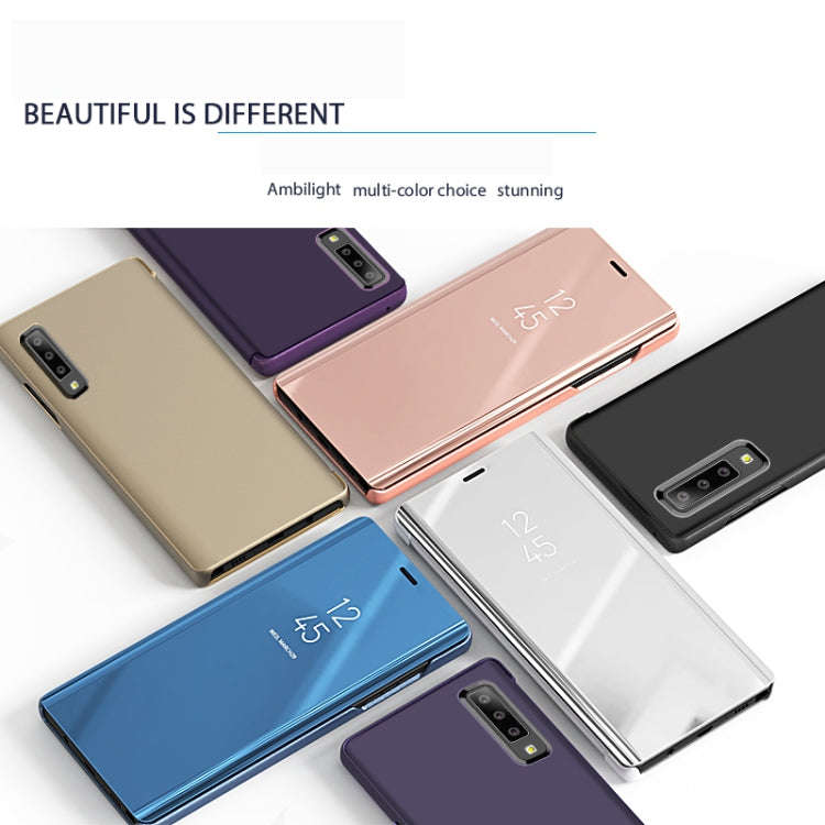 Mirror Clear View Horizontal Flip PU Smart Leather Case for Galaxy A7 (2018), with Holder, For Ga...
