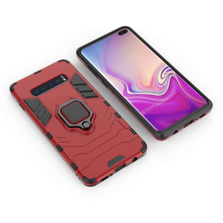 PC + TPU Shockproof Protective Case for Samsung Galaxy S10 Plus, with Magnetic Ring Holder, For G...