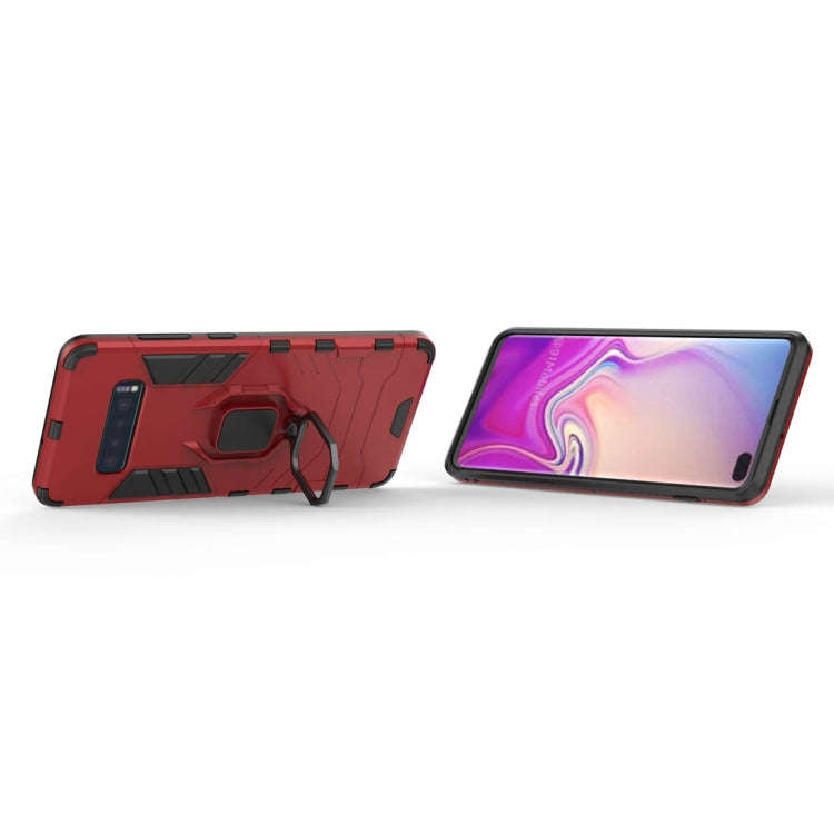 PC + TPU Shockproof Protective Case for Samsung Galaxy S10 Plus, with Magnetic Ring Holder, For G...