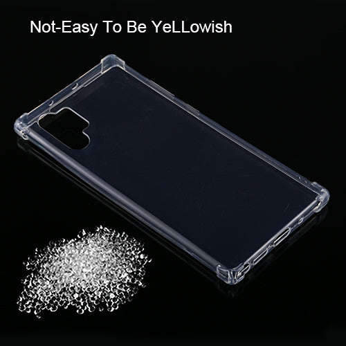 For Galaxy Note10+ Four-Corner Shockproof Ultra-Thin Transparent TPU Case, For Galaxy Note10+