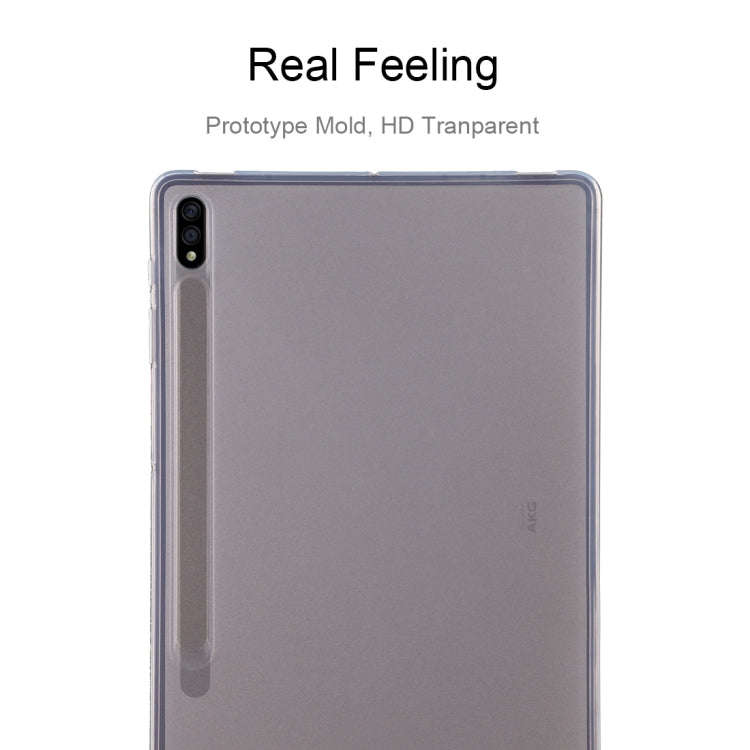 For Samsung Galaxy Tab S7 Plus 0.75mm Shockproof Outside Glossy Inside Frosted TPU Protective Cas...