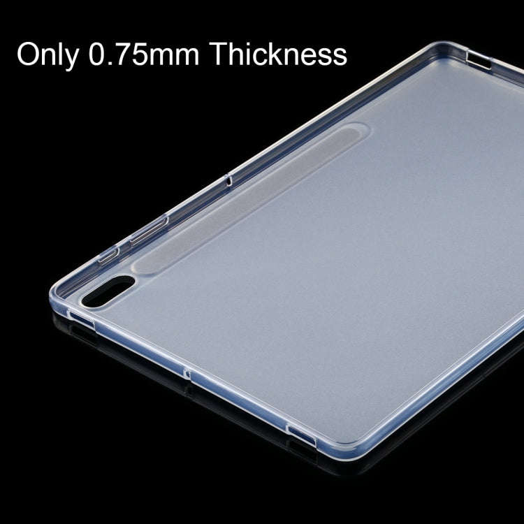 For Samsung Galaxy Tab S7 Plus 0.75mm Shockproof Outside Glossy Inside Frosted TPU Protective Cas...