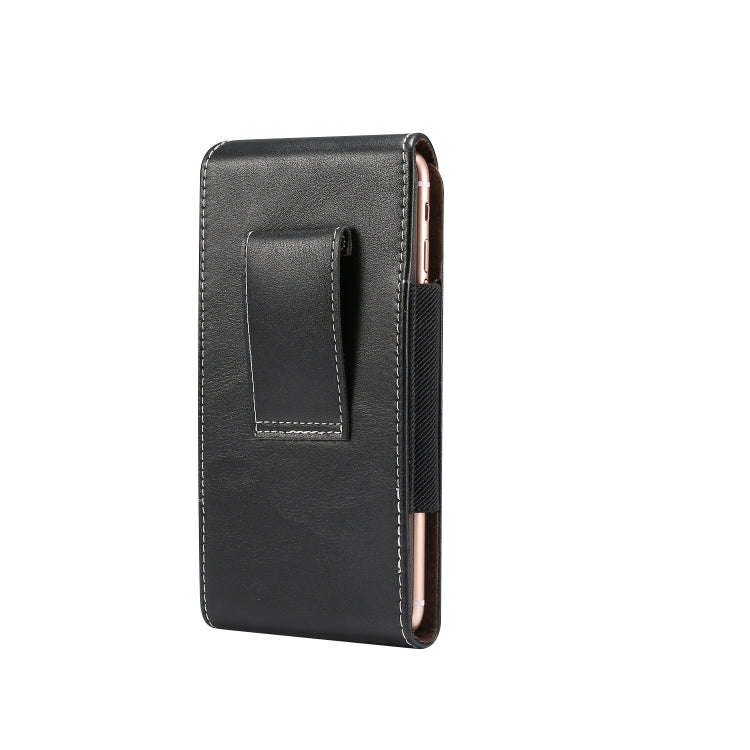 Men Lambskin Texture Multi-functional Universal Mobile Phone Waist Pack Leather Case for 6.3 Inch...