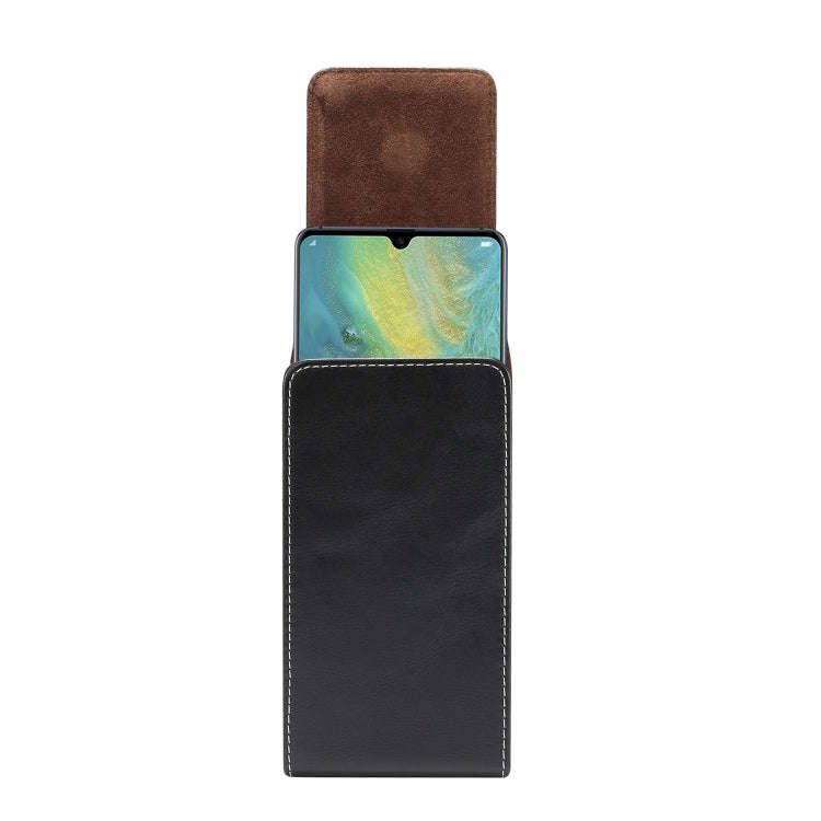 Men Lambskin Texture Multi-functional Universal Mobile Phone Waist Pack Leather Case for 6.3 Inch...