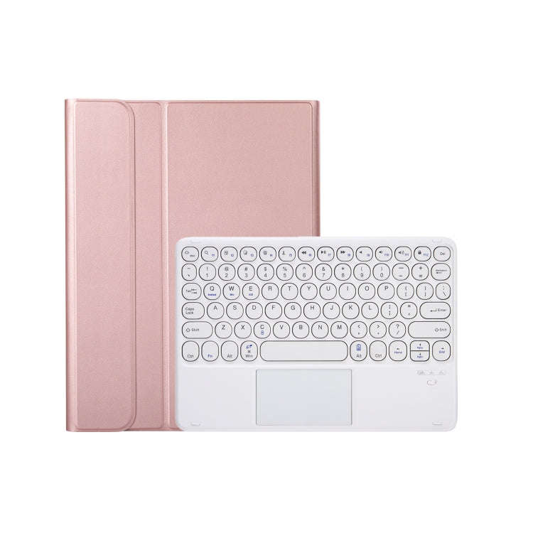 For iPad 11 2025 / 10th Gen 10.9 2022 YA10B-A Lambskin Texture Bluetooth Touch Keyboard Leather T...