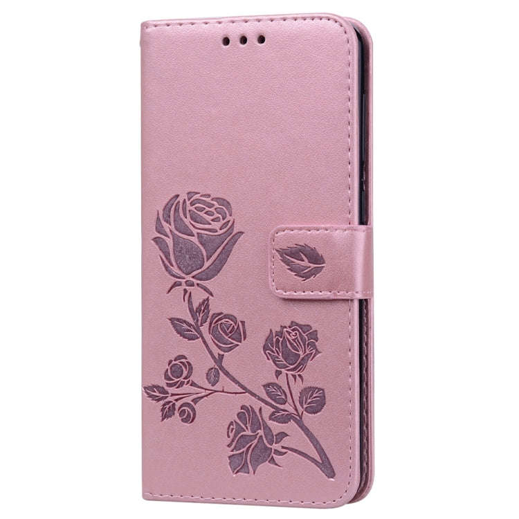 Rose Embossed Horizontal Flip PU Leather Case for Galaxy A30 / A20, with Holder & Card Slots & Wa...