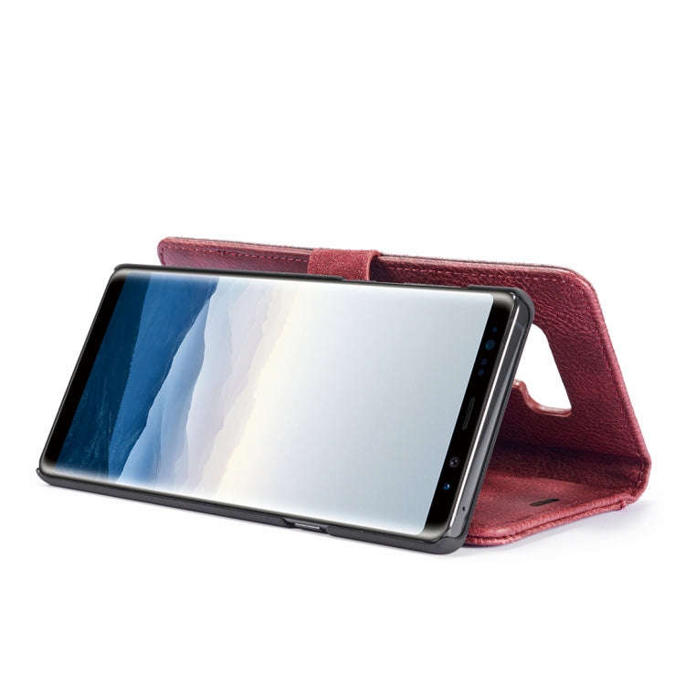 DG.MING Crazy Horse Texture Flip Detachable Magnetic Leather Case for Galaxy Note 9, with Holder ...
