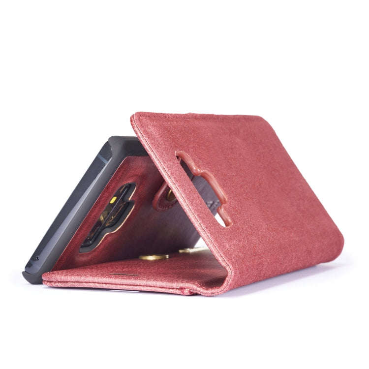 DG.MING Crazy Horse Texture Flip Detachable Magnetic Leather Case for Galaxy Note 9, with Holder ...