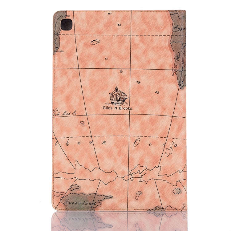 Map Texture Horizontal Flip Leather Case for Galaxy Tab S5e 10.5 T720 / T725,  with Holder & Card...