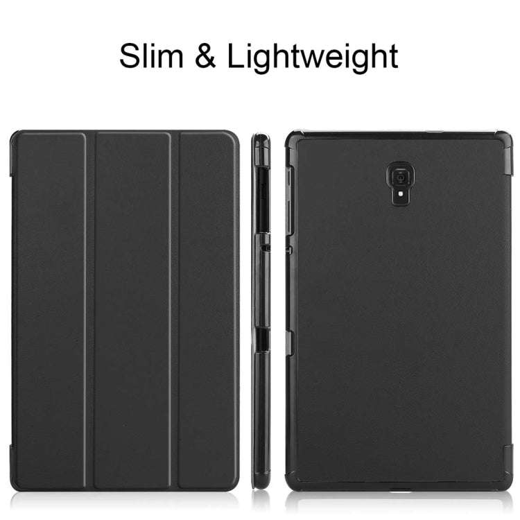 Custer Texture Horizontal Flip PU Leather Case for Galaxy Tab A 10.5 / T595 & T590, with Three-fo...
