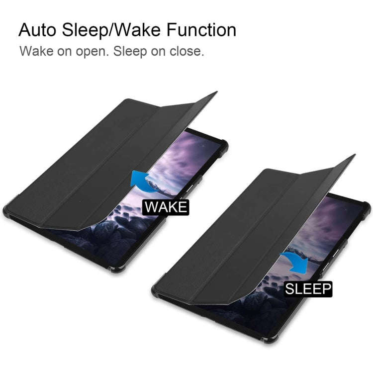Custer Texture Horizontal Flip PU Leather Case for Galaxy Tab A 10.5 / T595 & T590, with Three-fo...