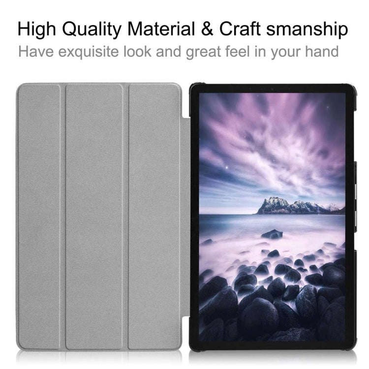Custer Texture Horizontal Flip PU Leather Case for Galaxy Tab A 10.5 / T595 & T590, with Three-fo...