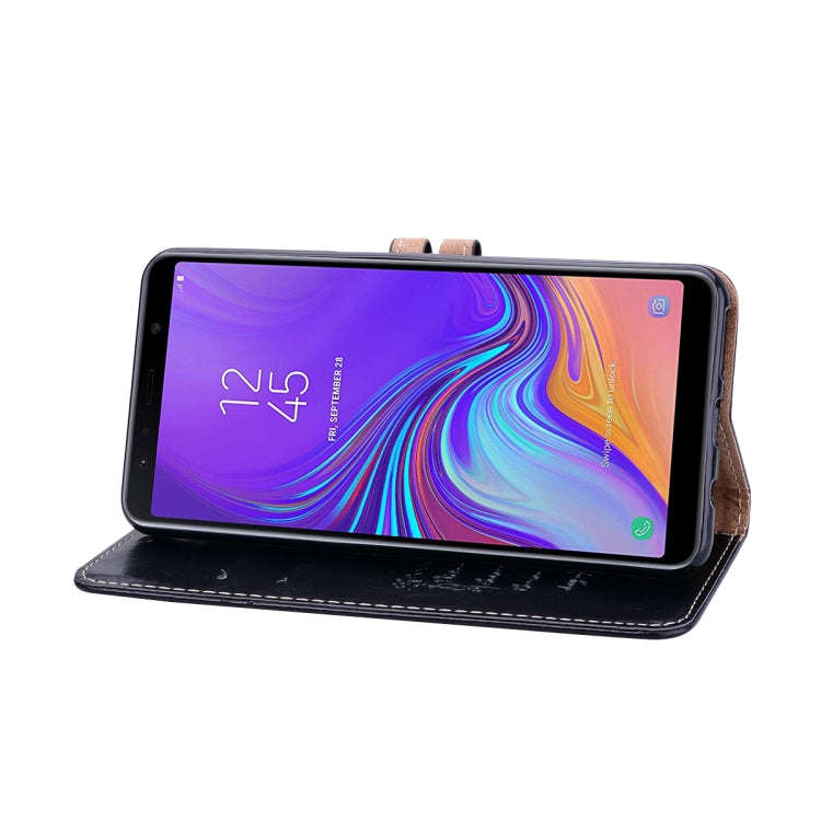 Business Style Oil Wax Texture Horizontal Flip Leather Case for Galaxy A7 (2018), with Holder & C...