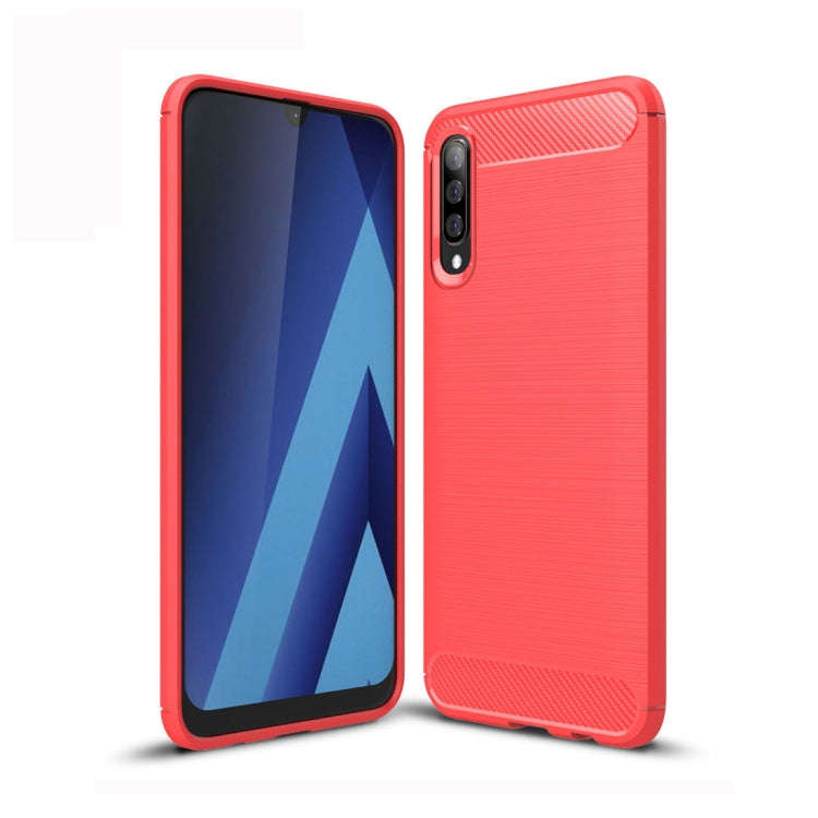 Brushed Texture Carbon Fiber TPU Case for Galaxy A70, For Galaxy A70