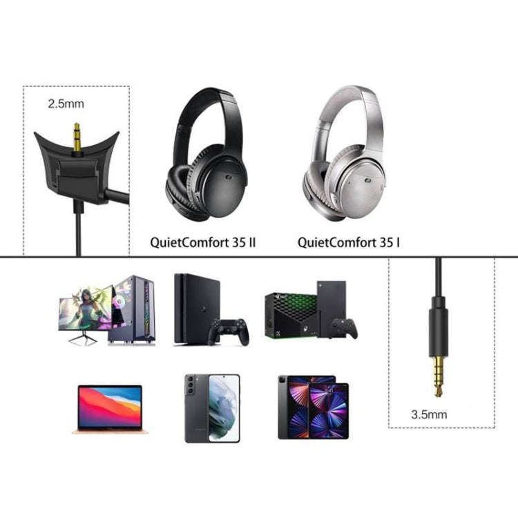 ZS0217 Gaming Noise Cancelling Headphone Cable for BOSE QC35I / QC35II