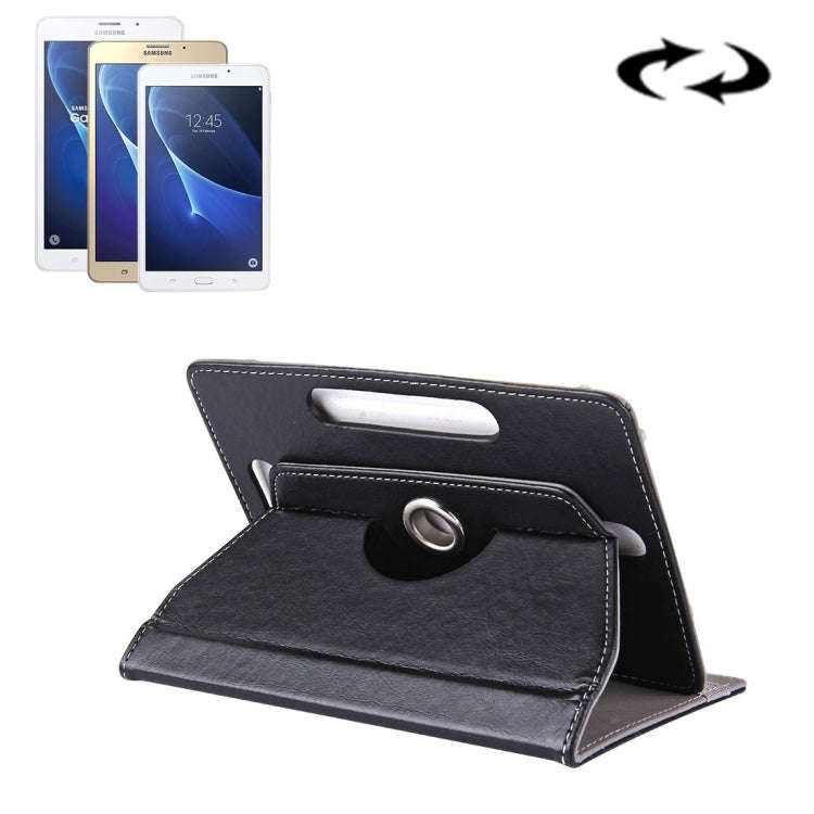 7 inch Tablets Leather Case Crazy Horse Texture 360 Degrees Rotation Protective Case Shell with H...
