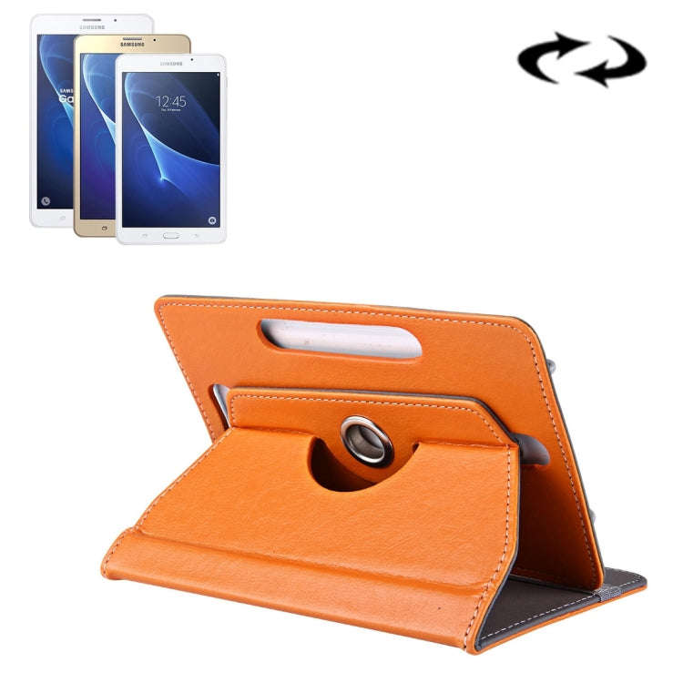 7 inch Tablets Leather Case Crazy Horse Texture 360 Degrees Rotation Protective Case Shell with H...