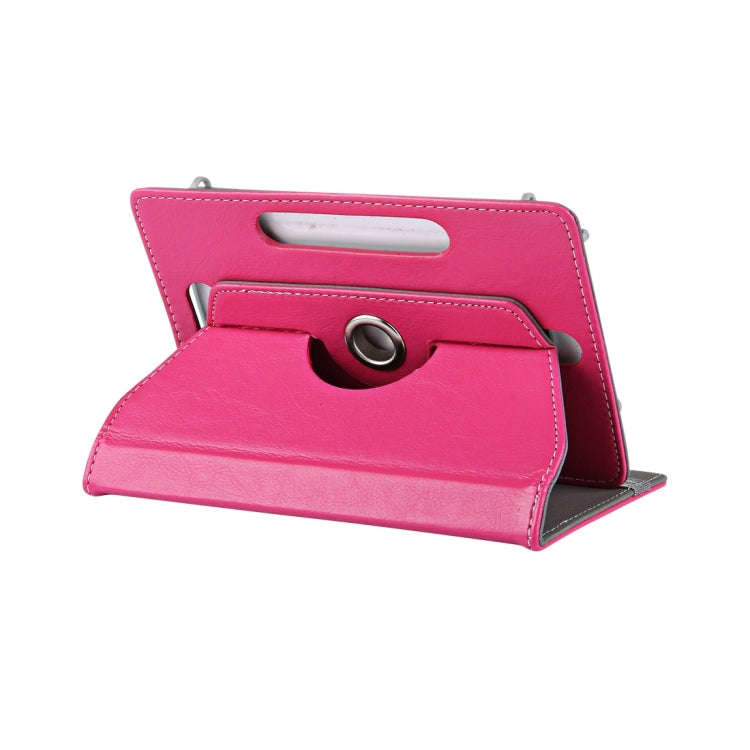 7 inch Tablets Leather Case Crazy Horse Texture 360 Degrees Rotation Protective Case Shell with H...