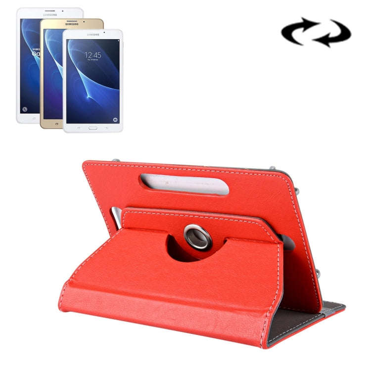 7 inch Tablets Leather Case Crazy Horse Texture 360 Degrees Rotation Protective Case Shell with H...