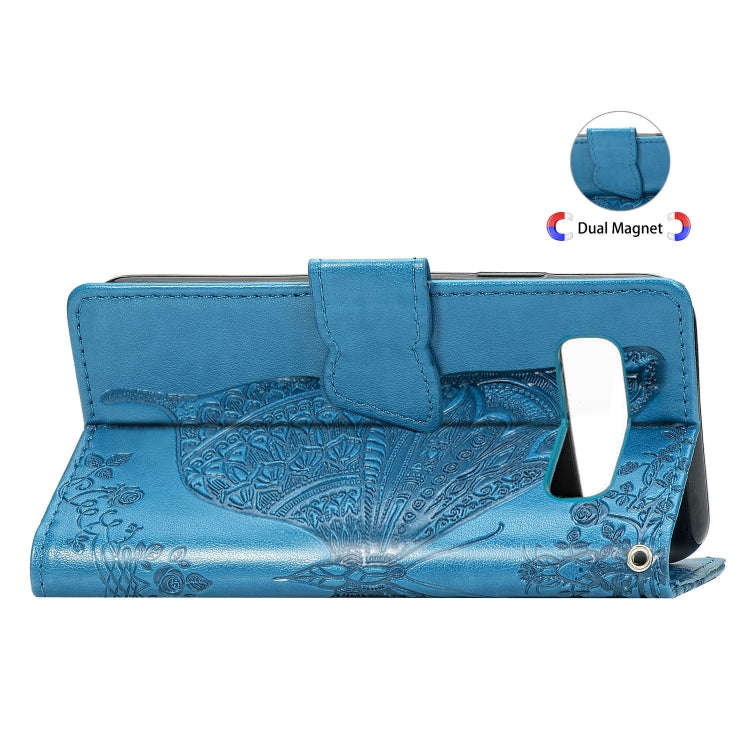 Butterfly Love Flowers Embossing Horizontal Flip Leather Case for Galaxy S10, with Holder & Card ...