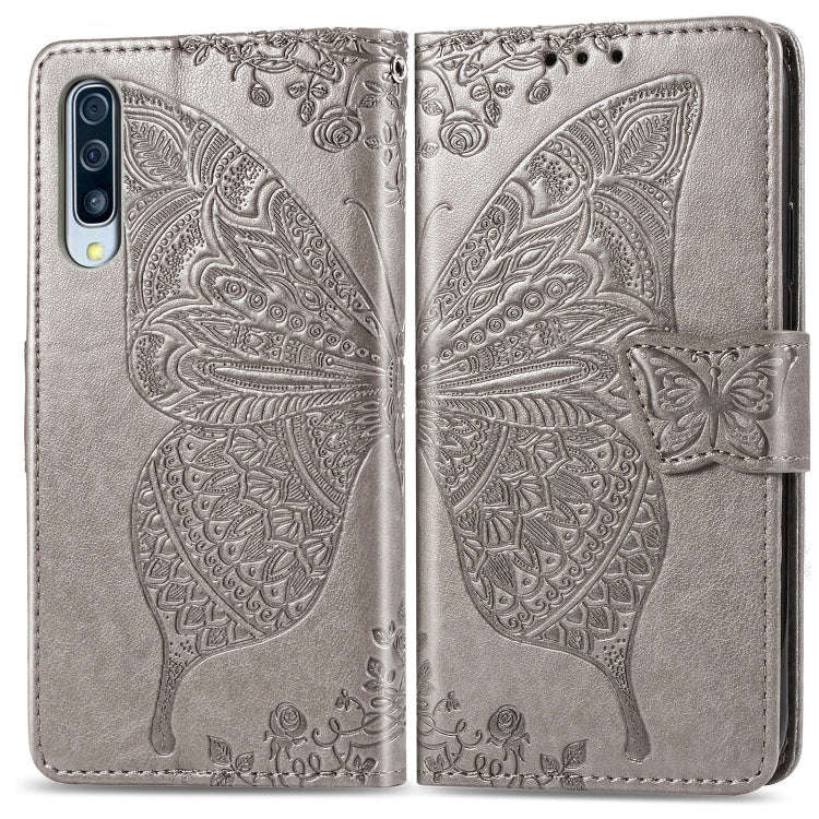 Butterfly Love Flowers Embossing Horizontal Flip Leather Case for Galaxy A70, with Holder & Card ...