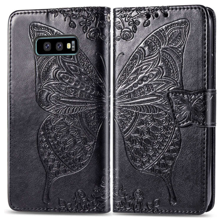 Butterfly Love Flowers Embossing Horizontal Flip Leather Case for Galaxy S10e, with Holder & Card...