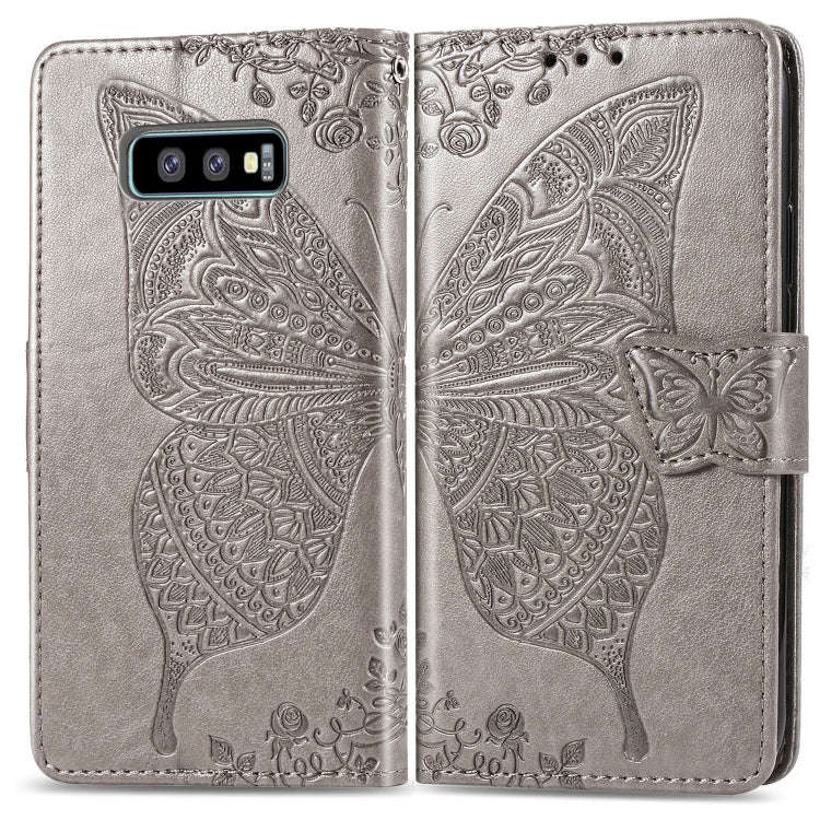 Butterfly Love Flowers Embossing Horizontal Flip Leather Case for Galaxy S10e, with Holder & Card...