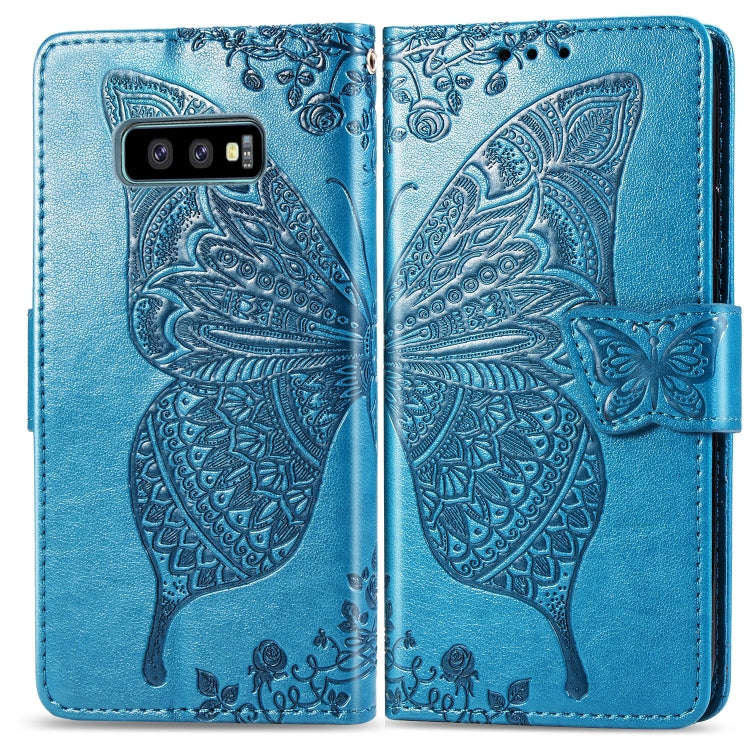Butterfly Love Flowers Embossing Horizontal Flip Leather Case for Galaxy S10e, with Holder & Card...