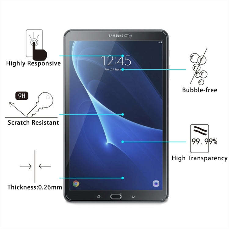 75 PCS for Galaxy Tab A 10.1 (2016) T580 / T585 0.26mm 9H Surface Hardness 2.5D Explosion-proof T...