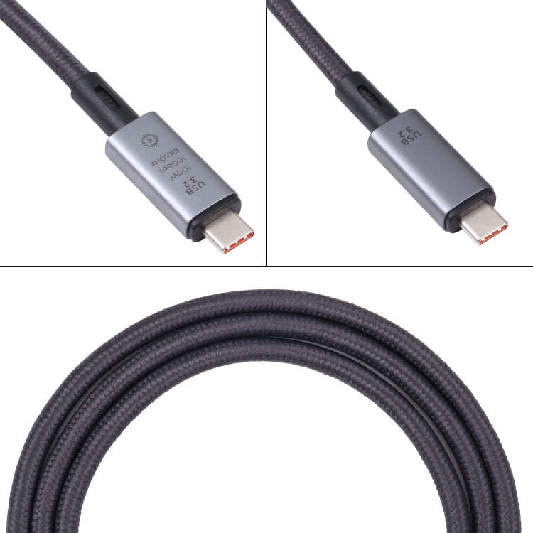 10Gbps 8K USB-C/Type-C to USB-C/Type-C Video Cable Compatible with USB 3.2, Length: 1m, 10Gbps Ty...