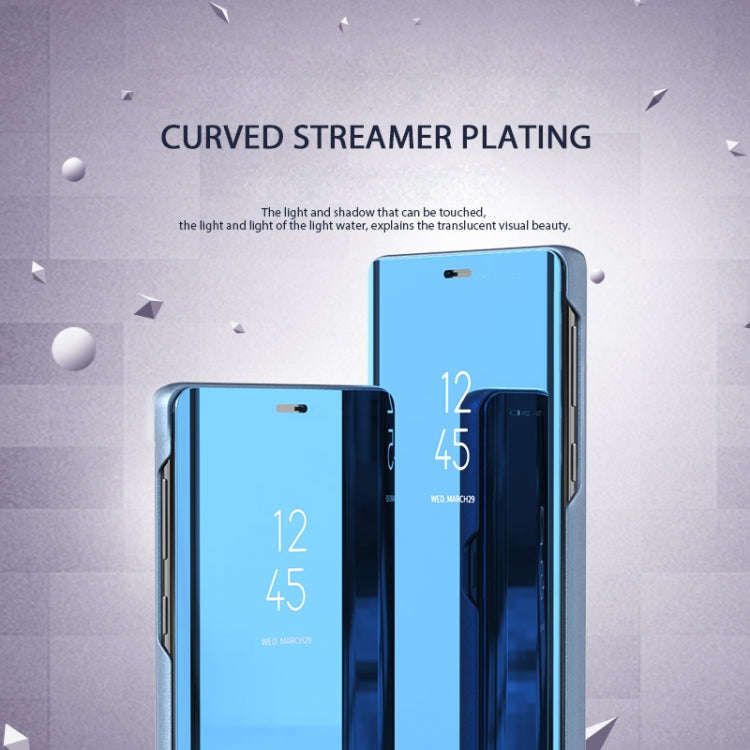 Electroplating Mirror Horizontal Flip Leather Case for Galaxy A70 , with Holder, For Galaxy A70