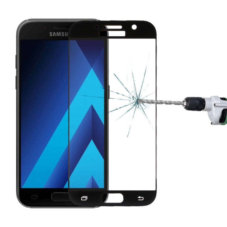 For Galaxy A3 (2017) / A320 0.33mm 9H Surface Hardness Silk-screen Full Screen Tempered Glass Scr...