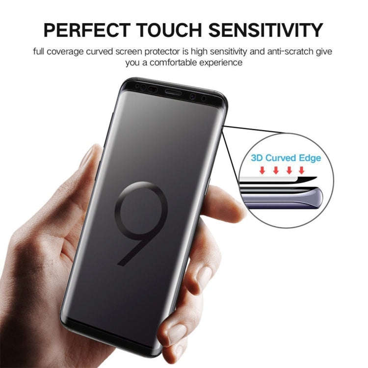 25 PCS For Galaxy S9 Plus 0.33mm 9H Surface Hardness 3D Curved Edge Anti-scratch Full Screen HD F...