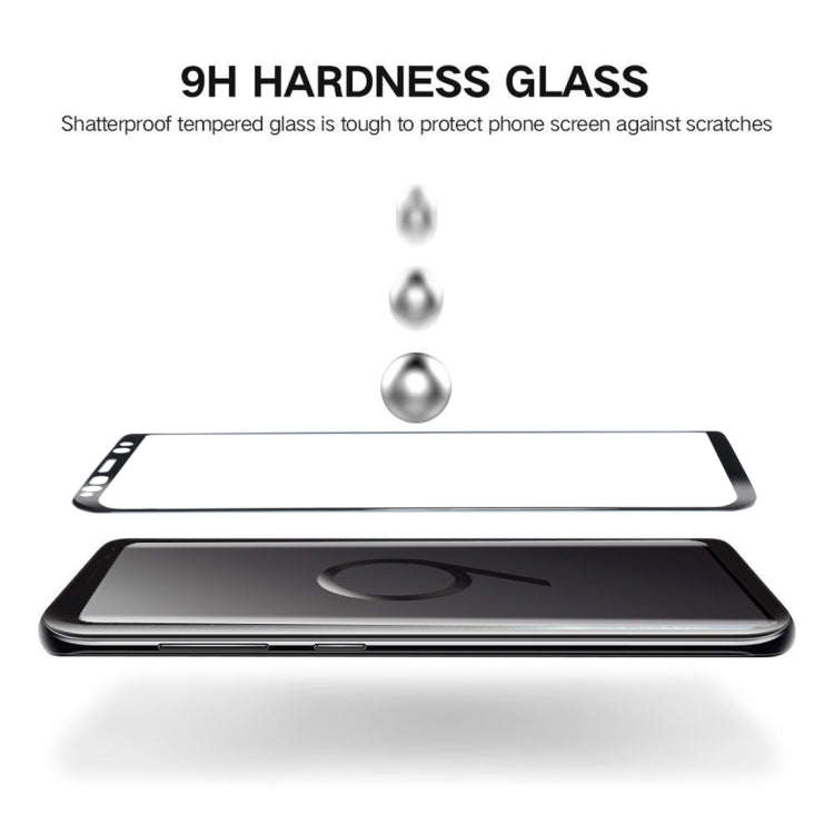 25 PCS For Galaxy S9 Plus 0.33mm 9H Surface Hardness 3D Curved Edge Anti-scratch Full Screen HD F...